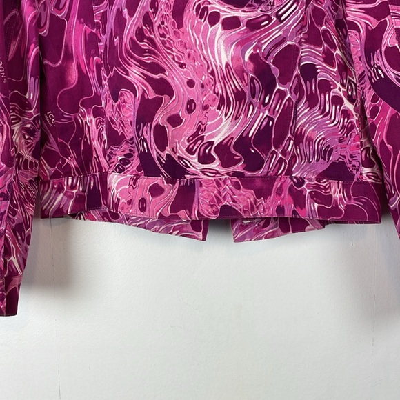 Ice Jeans Iceberg Jacket Womens 44M Button Down Cropped 2 Pocket Casual Floral - Picture 5 of 8
